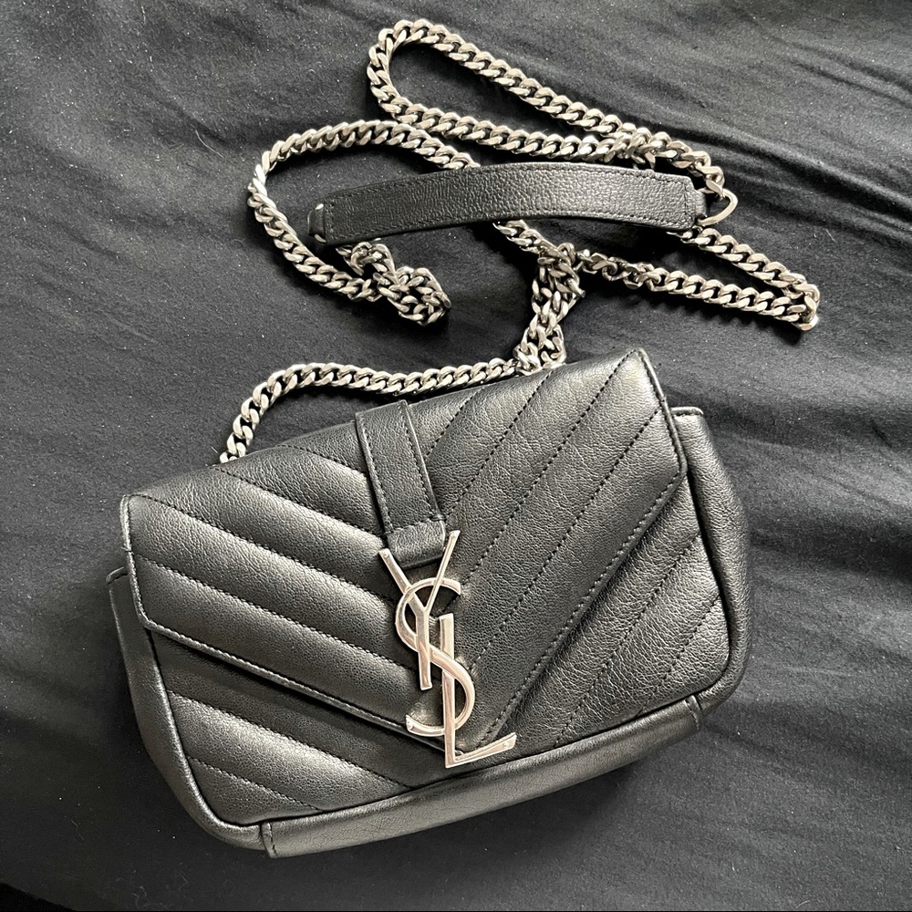 YSL BABY CHAIN LEATHER CROSSBODY BAG